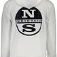 Classic White Hooded Sweatshirt with Central Pocket