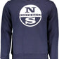 Blue Round Neck Printed Sweater