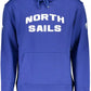 Cozy Blue Hooded Sweatshirt with Central Pocket