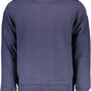 Chic Blue Crewneck Sweater with Logo Detail