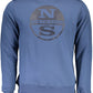 Chic Blue Cotton Sweatshirt with Logo Print
