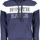 Chic Blue Hooded Sweatshirt with Contrasting Print