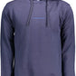 Elegant Blue Cotton Hooded Sweater