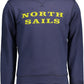 Blue Cotton Crew Neck Sweater with Logo Print