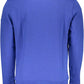 Chic Blue Round Neck Pullover Sweater