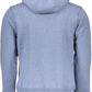 Blue Hooded Sweatshirt with Central Pocket