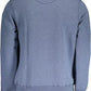Elegant Blue Round Neck Sweatshirt