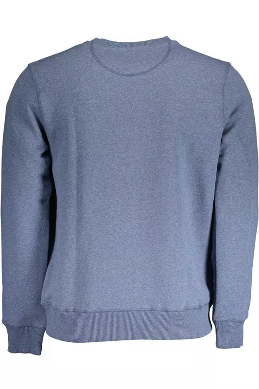 Elegant Blue Round Neck Sweatshirt