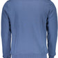 Chic Blue Cotton Sweatshirt with Logo Print
