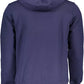 Oceanic Blue Hooded Cotton-Blend Sweatshirt