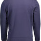 Ocean-Blue Cotton Sweater with Logo Print