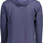 Elegant Blue Cotton Hooded Sweater