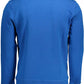 Blue Round Neck Cotton Sweatshirt with Logo