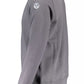 Blue Round Neck Cotton Blend Sweater