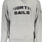 Sleek Gray Hooded Sweatshirt with Central Pocket