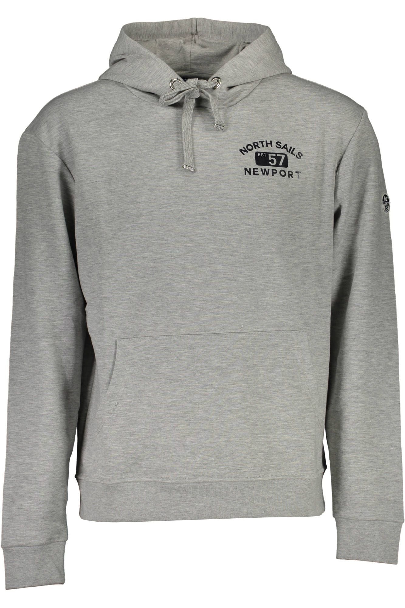 Gray Long-Sleeved Hooded Sweatshirt