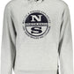 Gray Hooded Long-Sleeve Cotton Sweatshirt