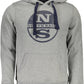 Chic Gray Hooded Cotton Sweatshirt