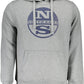 Elegant Gray Hooded Sweatshirt with Central Pocket