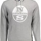 Chic Gray Hooded Cotton Sweatshirt