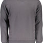 Chic Gray Cotton Sweater with Logo Detail