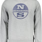 Chic Gray Round Neck Cotton Sweatshirt