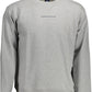 Chic Gray Cotton Crewneck Sweatshirt