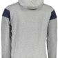 Chic Gray Hooded Sweatshirt with Contrasting Details