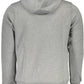 Chic Gray Hooded Cotton Sweatshirt