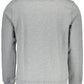 Chic Gray Round Neck Cotton Sweatshirt