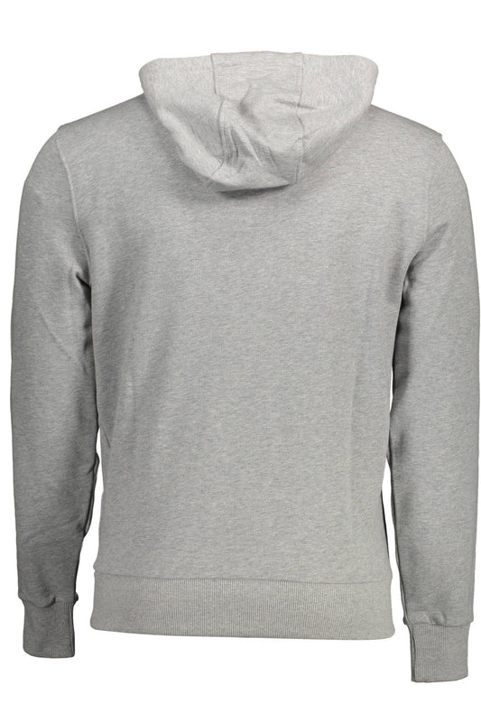 Cozy Gray Hooded Long-Sleeve Sweatshirt