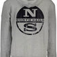Chic Gray Hooded Sweatshirt with Print