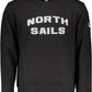 Sleek Black Cotton Sweatshirt with Logo Print