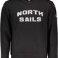 Sleek Black Cotton Blend Crewneck Sweatshirt