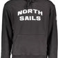 Sleek Black Hooded Sweatshirt With Print