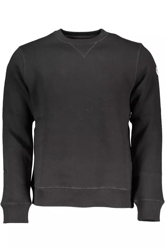 Chic Black Long-Sleeved Round Neck Sweatshirt