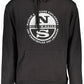 Sleek Black Cotton Hooded Sweatshirt