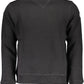 Sleek Black Cotton Sweatshirt with Logo