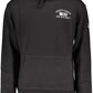 Sleek Black Hooded Cotton-Blend Sweatshirt