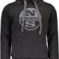 Sleek Hooded Black Cotton Sweatshirt