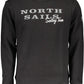 Chic Black Cotton Sweatshirt with Logo Print