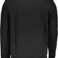 Sleek Black Cotton Sweatshirt with Logo Print