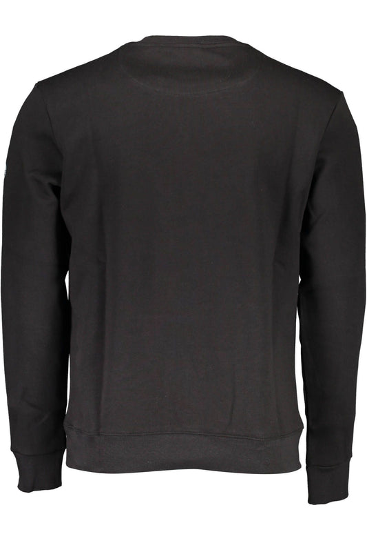 Chic Black Cotton Sweatshirt with Logo Print