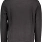 Sleek Black Cotton Blend Sweater