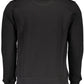 Sleek Black Cotton Sweatshirt with Logo