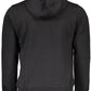 Sleek Hooded Black Cotton Sweatshirt