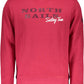 Sleek Red Crewneck Cotton Sweater