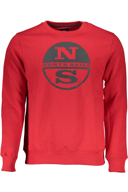 Sophisticated Red Round Neck Sweatshirt