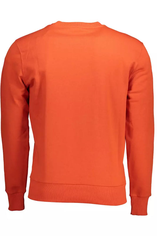 Red Round Neck Printed Sweatshirt