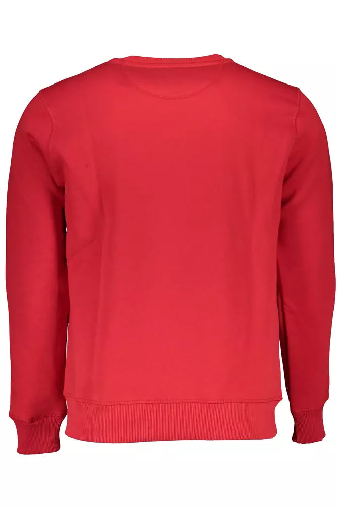 Chic Pink Round Neck Sweater with Bold Logo